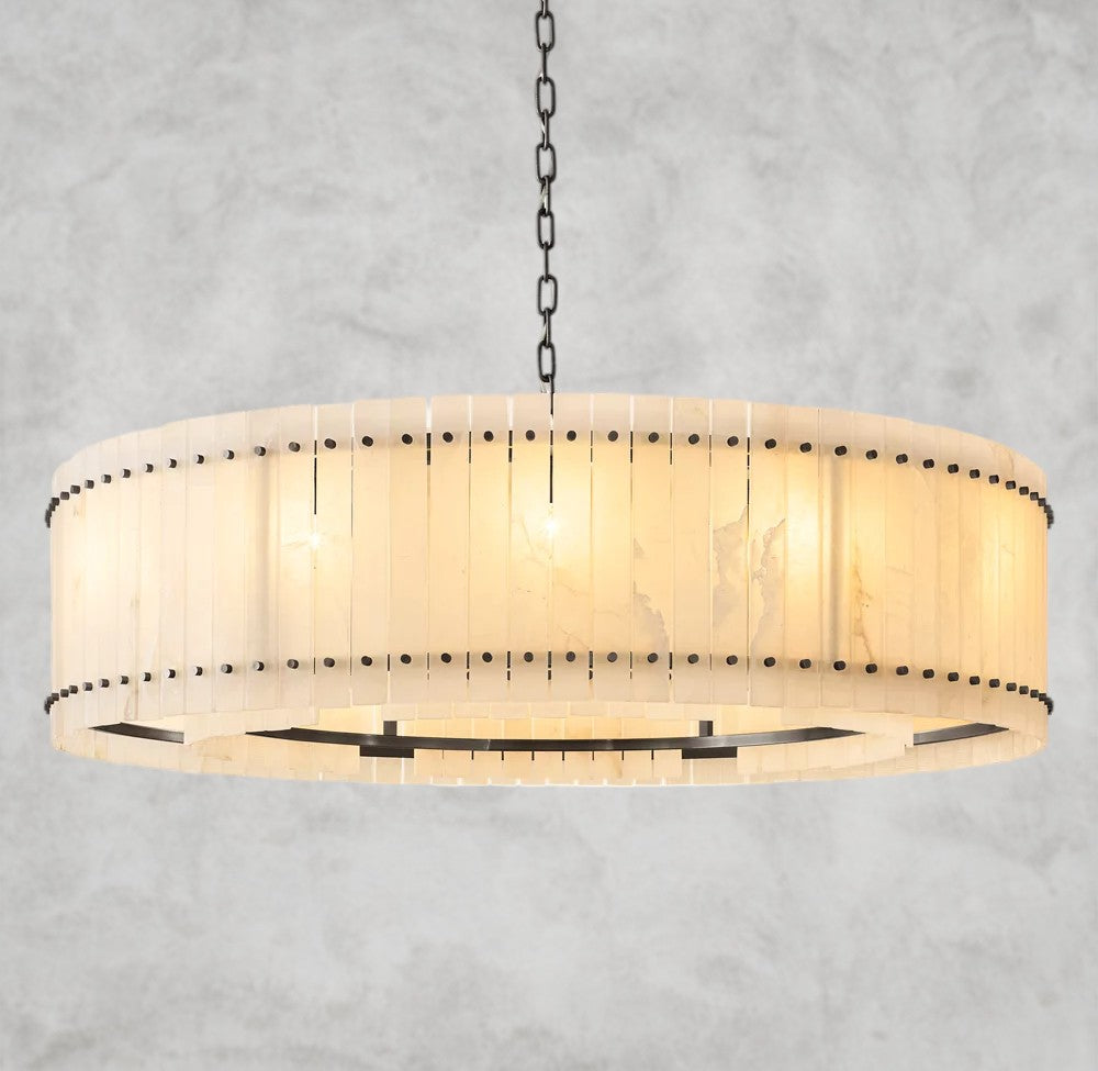 San Marco Alabaster Round Chandelier 22", 37", 48", 60"